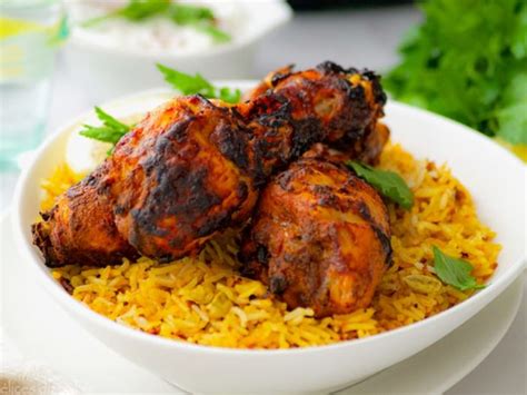 Poulet Tandoori Et Riz Basmati Aux Pices Un Plat Aux Saveurs