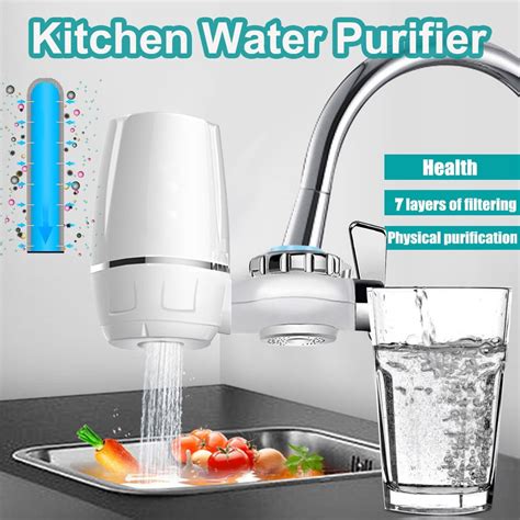 Faucet Water Filter For Kitchen Sink Or Bathroom Mount Filtration Tap Purifier