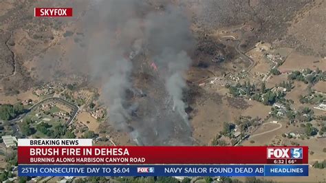 Brush Fire In Dehesa Youtube