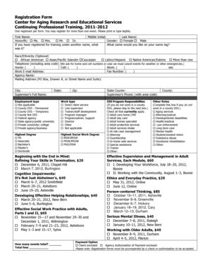 Fillable Online Ssw Unc Registration Form School Of Social Work Ssw