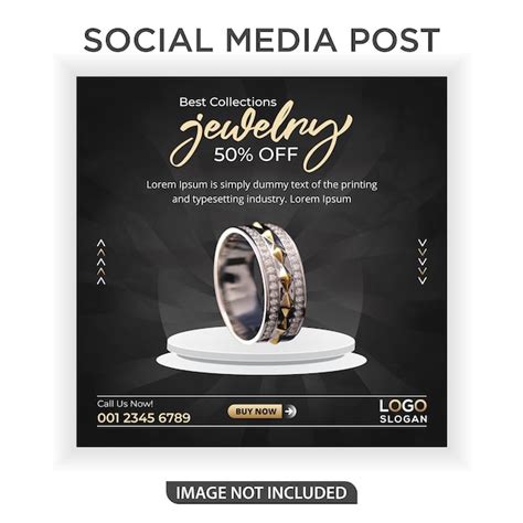 Premium Vector Modern Jewelry Social Media Post Template