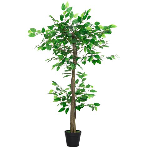 Outsunny Arbre Artificiel Ficus Hauteur Cm Plante Artificiel