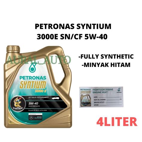 Petronas Syntium E W Sn Cf Fully Synthetic Engine Oil L Minyak