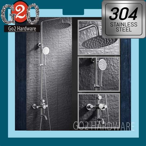 Best Stainless Steel 304 Luxury Hot And Cold Rainfall Shower Set COD Shopee Philippines