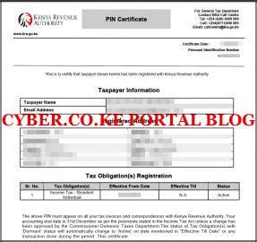 How To Reprint KRA PIN Certificate On KRA iTax Portal | Cyber.co.ke