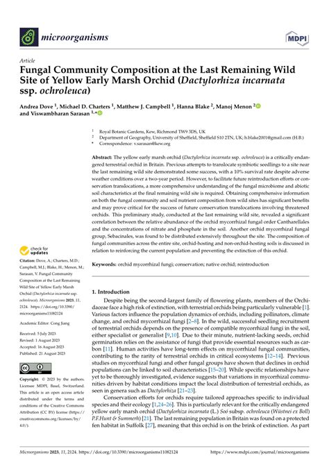 Pdf Fungal Community Composition At The Last Remaining Wild Site Of