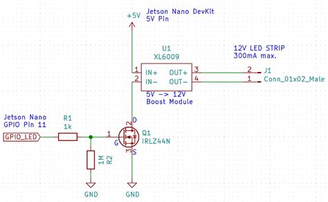 Schematic Design GPIO Output Nvidia Jetson NANO 2GB DevKit Jetson