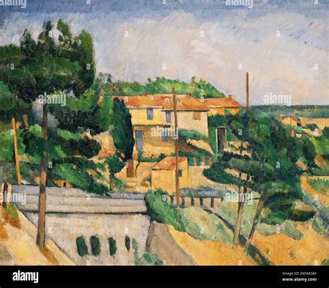 The Viaduct At L Estaque Paul Cezanne Painting Oil On Canvas