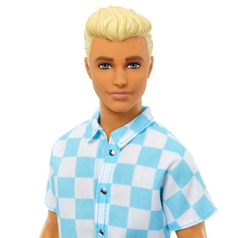 Barbie Movie Ken Bambola Bionda Con Camicia Blu A Bottoni E Costume