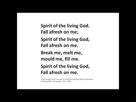 Free printable lyrics spirit of the living god, Download Free printable ...