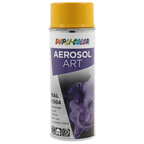 DUPLI COLOR Aerosol Art RAL 1004 Goldgelb Seidenmatt 400 Ml