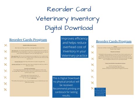Veterinary Inventory Reorder Cards/veterinary Inventory/veterinary