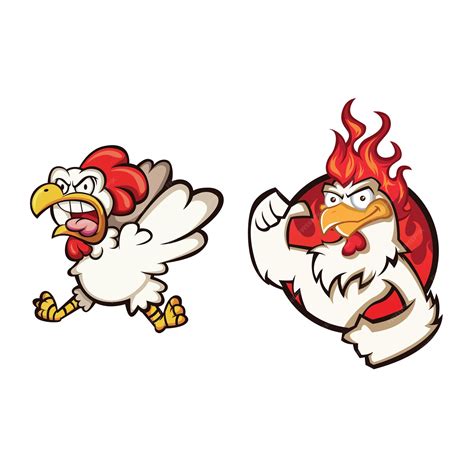 Premium Vector | Angry chicken