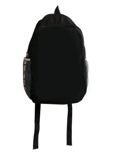 Plain Unisex Black Nylon School Bag Size Dimension 10 X 15 Inch At Rs