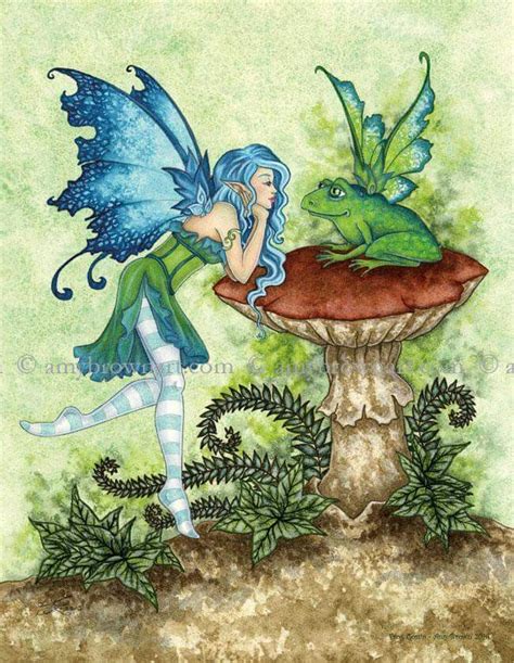 Frog Gossip By Amy Brown Fairy Art Amy Brown Fairies Amy Brown