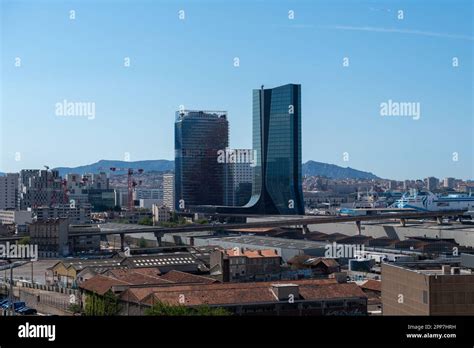 Marseille France Th Apr The Cma Cgm Tower Seen From The