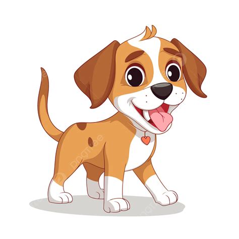 Wag Clipart Ilustração De Desenho Animado De Cachorrinho Fofo Com