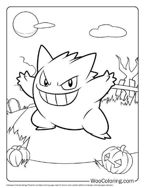 100 Gengar Coloring Pages FREE Printable PDF Woo Coloring