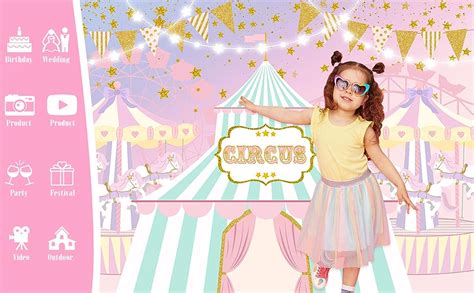 Amazon Ayayiya Pink Circus Backdrop For Girl Pastel Carnival