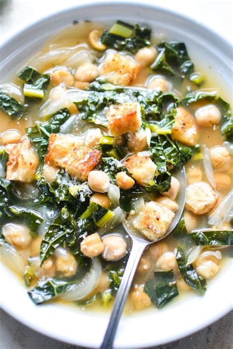 Chickpea Kale Soup Recipe The Kitchen Girl