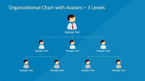 Powerpoint Organizational Chart With Avatars Slidemodel