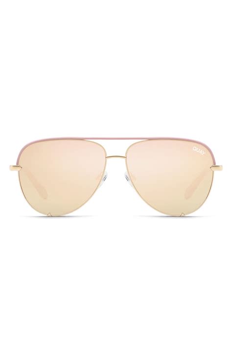 Quay Australia High Key Contrast Mini 60mm Aviator Sunglasses | Nordstrom