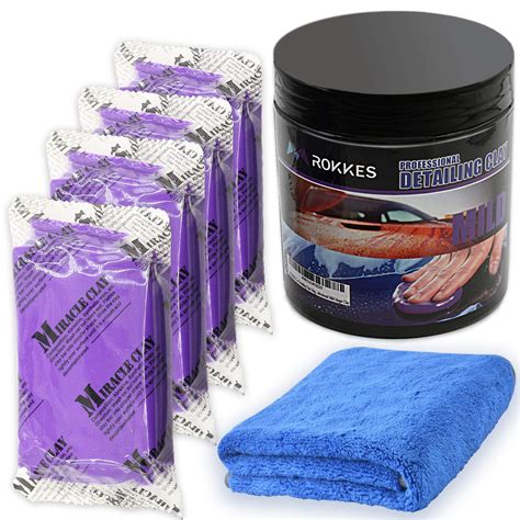 Rokkes Car Detailing Clay Bar Premium 4 Block X100g Mild Grade Magic