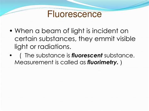 Ppt Fluorescence Powerpoint Presentation Free Download Id6909308