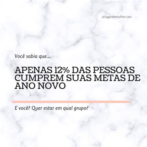 Vocês sabiam que apenas 12 das pessoas consegue chegar ao fim do ano