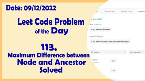 Maximum Difference Between Node And Ancestor Leetcode Daily