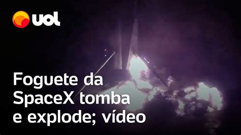 SpaceX Foguete tomba explode e cai no mar após série de pousos bem