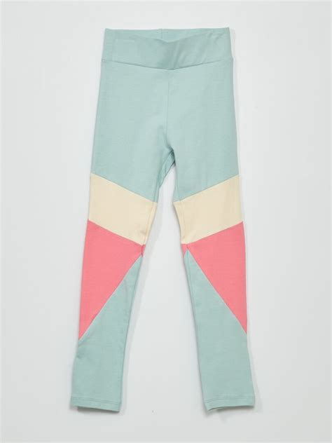 Legging Long Color Block Bleu Kiabi