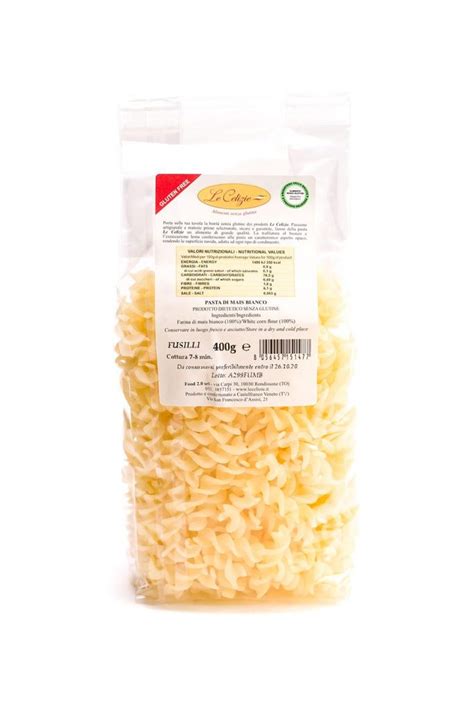 Pasta Di Mais Bianco Fusilli Le Celizie