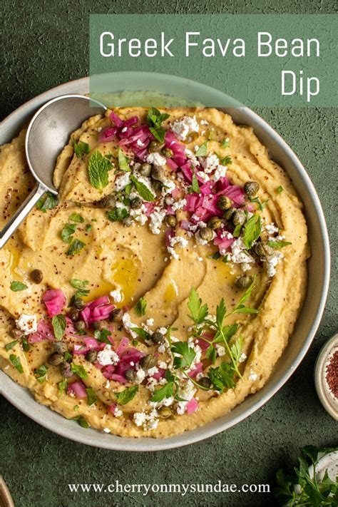 Greek Fava Bean Dip With Fresh Herbs And Feta