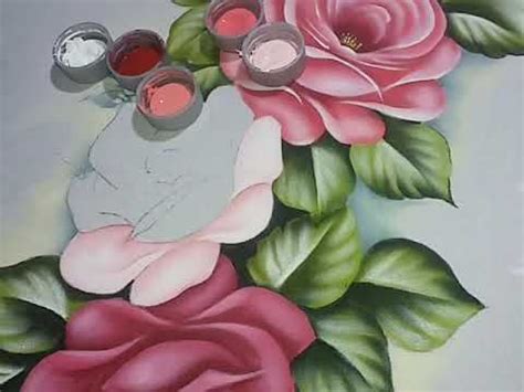 Pintura Em Tecido Como Pintar Rosas Rosas Pintadas Flores Pintadas