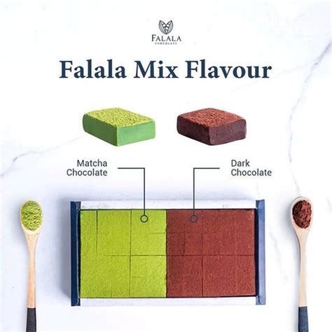 Jual Falala Mix Dark Matcha Chocolate Japanese Nama Chocolate