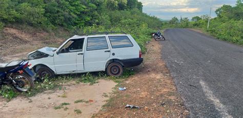 Homem morre e esposa fica gravemente ferida após colisão entre moto e