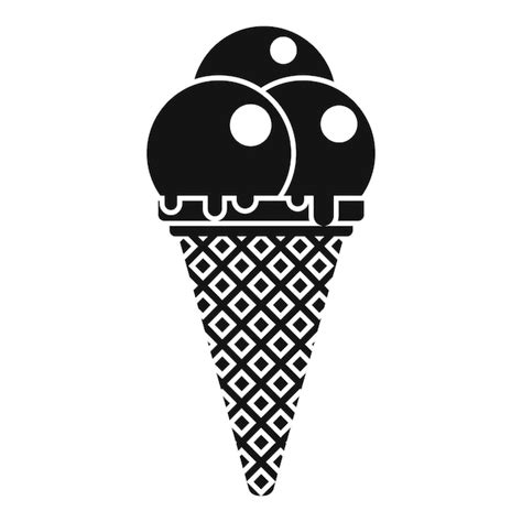 Ball eis symbol einfache illustration des ball eis vektorsymbols für