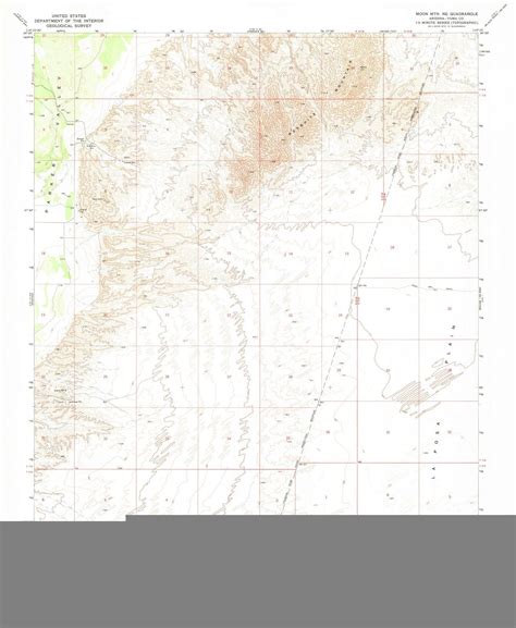 1971 Moon Mtn Az Arizona Usgs Topographic Map Historic Pictoric