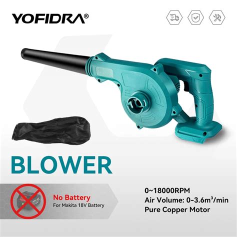 YOFIDRA Electric Air Blower Cordless 2 In 1 Handheld Blower And Suction