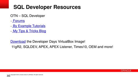 Ppt Oracle Sql Developer Tips And Tricks Powerpoint Presentation Id2490269