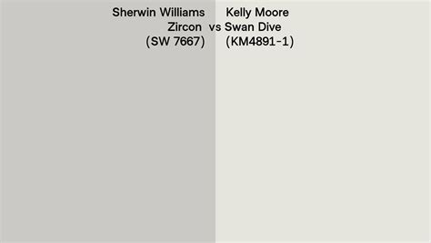 Sherwin Williams Zircon SW 7667 Vs Kelly Moore Swan Dive KM4891 1