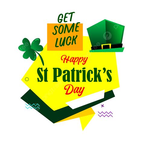 Saint Patricks Day Png Picture Lucky Day On Celebration Saint Patrick Vector Illustration