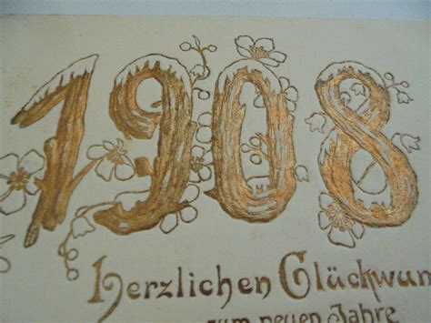 Präge AK 1908 Herzlichen Glückwunsch zum neuen Jahre gel 31 12 07 eBay