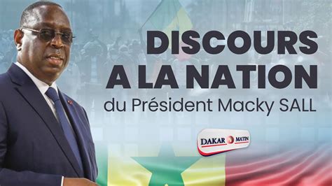 Discours à La Nation Du Président Macky Sall Youtube