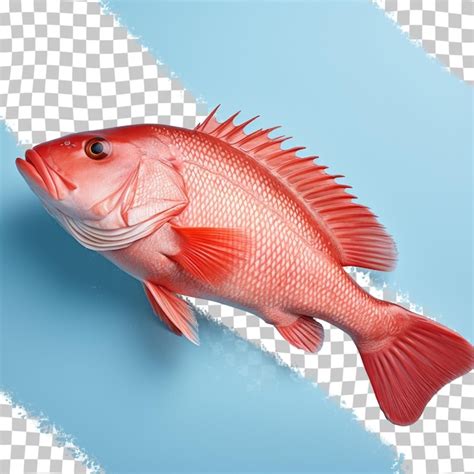 Pescado Mero Rojo Fresco Sobre Un Fondo Transparente Archivo Psd Premium