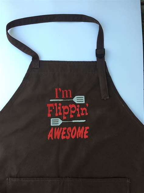 Personalized Embroidered Apron Funny Saying Mens Grilling Etsy