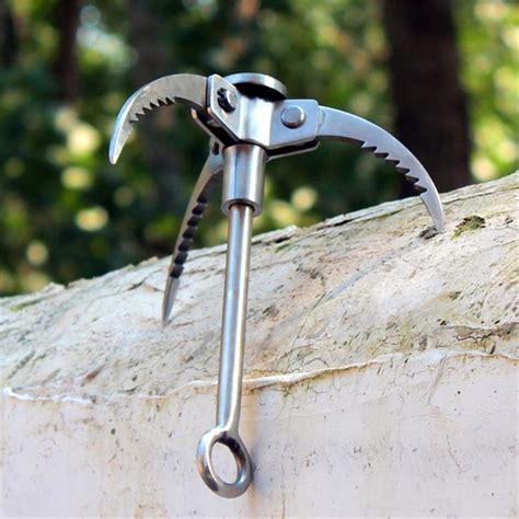 Folding Steel Climbing Grappling Hook Mountaineering Outdoor 3 Claws