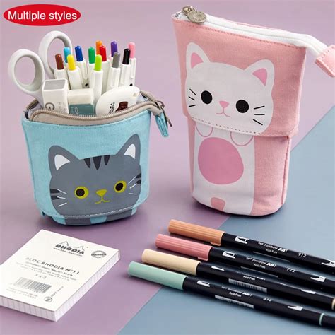 Kawaii Trousse À Crayons Pour Filles Et Garçons Fermeture Éclair