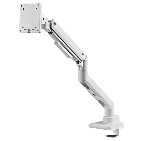 SilverStone ARM14 White Single Monitor Arm W Heavy Duty Gas Spring